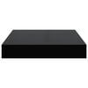 vidaXL Wall Shelf High gloss black Honeycomb MDF, metal Small
