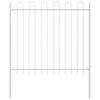 vidaXL Garden Fence 7 pcs White 39.04 x 4.92 ft Powder-coated Steel