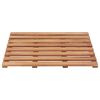 vidaXL Bath Mat Set of 2 Natural Acacia Solid acacia wood 22.0 x 14.6 in