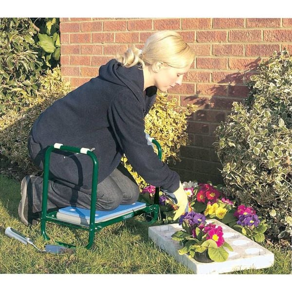 Draper Tools Gardening Kneeler Green and white Iron Medium Foldable