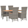 vidaXL Garden Dining Set Gray