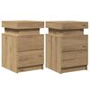 vidaXL Bedside Cabinet Set of 2 Artisan Oak Engineered wood