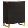 vidaXL Side Cabinet Brown and Black Solid mango wood, MDF, Iron Medium