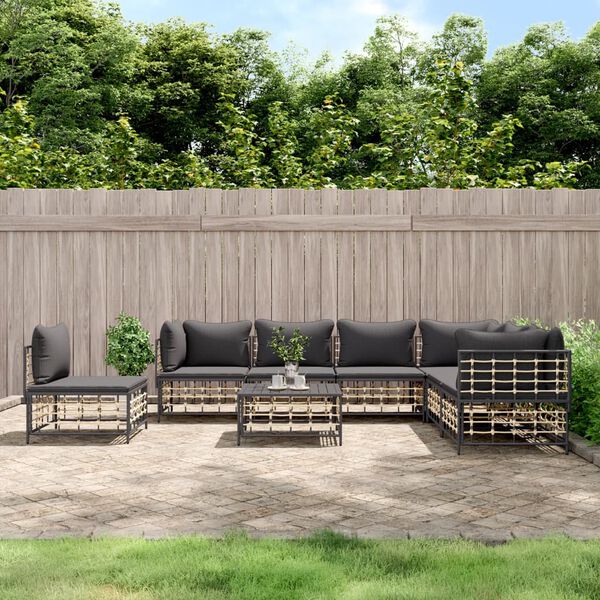 vidaXL Garden Lounge Set Anthracite