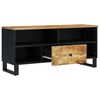 vidaXL TV Cabinet Mango Wood Natural Solid Mango Wood, Engineered Wood, Iron