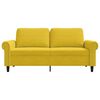 vidaXL 2-seater Sofa Yellow Velvet (100% polyester), Metal, Textilene