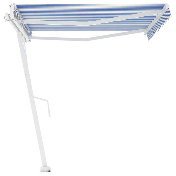 vidaXL Freestanding Automatic Awning 157.5"x118.1" Blue/White
