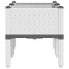 vidaXL Garden Planter White Polypropylene Medium Flower Box