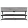 vidaXL Shoe Bench Grey Sonoma Engineered Wood, Metal Medium