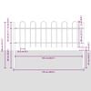 vidaXL Garden Fence 9 pcs Grey 50.20 x 2.62 ft Powder-coated Steel