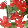 vidaXL Christmas Flower Garland Red PE (Polyethylene), artificial silk