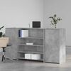 vidaXL Reception Desk Concrete grey Engineered wood Large Reception Desk