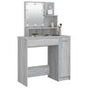 vidaXL Dressing Table Grey Sonoma Engineered wood, acrylic