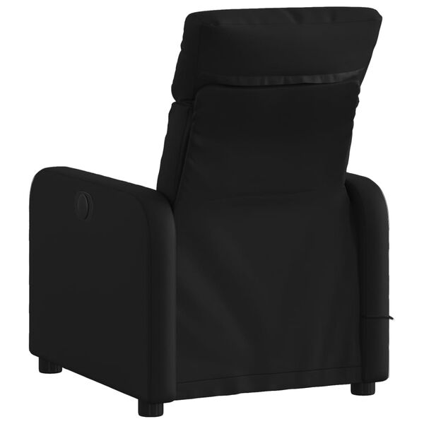 vidaXL Massage Recliner Chair Black Faux leather Single