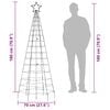 vidaXL LED Christmas Tree with Ground Spikes cold white 70.87 in Iron