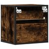 vidaXL Wall-mounted Bedside Cabinet Set of 2 Smoked Oak
