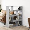 vidaXL Bookcase Grey Sonoma Engineered Wood Medium Bookcase