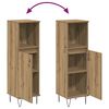 vidaXL Bathroom Cabinet Artisan oak Engineered wood, iron Tall