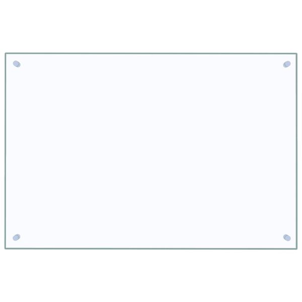vidaXL Kitchen Backsplash Transparent 35.4"x23.6" Tempered Glass