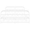 vidaXL Bed Frame White Steel 55 in x 75 in Bed Frame Rectangular