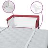 vidaXL Baby Bed With Mattress Red Linen fabric, Mesh, Iron Medium