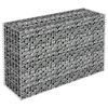 vidaXL Gabion Raised Bed Silver Galvanized Steel 35.4x11.8x23.6 in