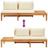 vidaXL Patio Lounge Set Modular Acacia Wood Bench Rectangular