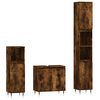 vidaXL Bathroom Furniture Set Smoked Oak Engineered wood, Metal Medium