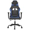 vidaXL Gaming Chair Black and Blue Faux Leather, Metal, Plywood