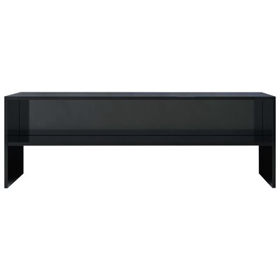 vidaXL TV Stand High Gloss Black 47.2"x15.7"x15.7" Engineered Wood