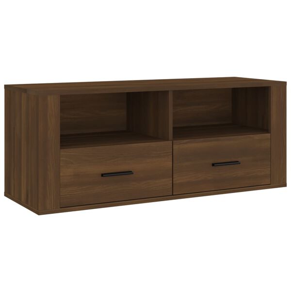 vidaXL TV Cabinet Brown Oak Engineered Wood Medium TV Cabinet