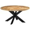 vidaXL Dining Table Natural Wood Solid Mango Wood Large