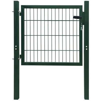 vidaXL Fence Gate Steel Green 41.3"x59.1"