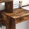 vidaXL Desk Smoked Oak 39.37 x 15.75 x 35.43 in Engineered Wood