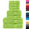 vidaXL Towel Set Apple Green 100% Cotton Guest, Hand, Shower