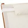 vidaXL Sun Lounger White Textilene and solid poplar wood Standard