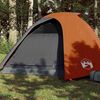 vidaXL Camping Tent Dome 4-Person Grey and Orange Waterproof