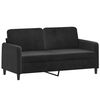 vidaXL Sofa Set Black Velvet (100% polyester), metal, textilene, plywood