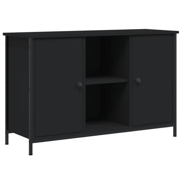 vidaXL TV Cabinet Black Engineered wood 39.4x13.8x25.6 in TV Cabinet