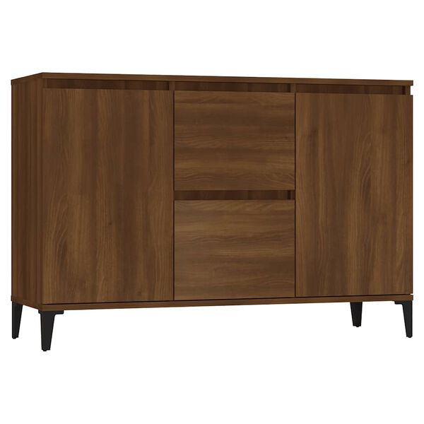 vidaXL Sideboard Brown oak Engineered wood Medium Sideboard