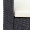 vidaXL Garden Sofa Black, Cream White