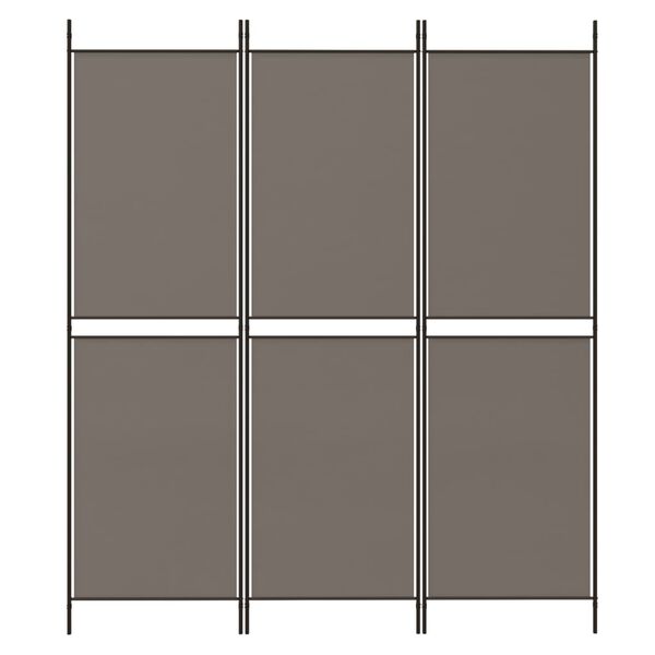 vidaXL 3-Panel Room Divider Anthracite 59.1"x78.7" Fabric