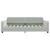 vidaXL Day Bed Light grey Velvet, Metal, Solid wood, Plywood Single