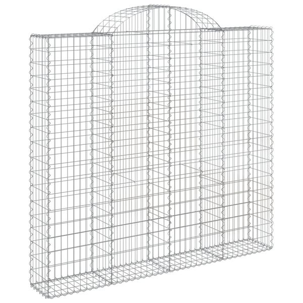 vidaXL Arched Gabion Baskets 30 pcs 78.7x19.7x180/200" Galvanised Iron