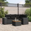 vidaXL Garden Sofa Set Black Poly Rattan Large Modular Garden Sofa Set
