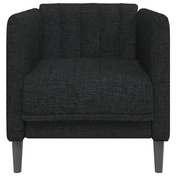 vidaXL Sofa Chair Black 100% Polyester, Plywood, Solid Wood Single