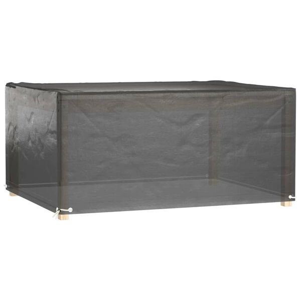 vidaXL Garden Furniture Cover Set of 2 Black Polyethylene