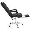 vidaXL Reclining Office Chair Black Faux Leather, Metal, Plywood, Foam