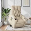 vidaXL Electric Stand up Massage Recliner Chair Cream Fabric
