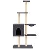 vidaXL Cat Tree Dark Grey Engineered wood, plush, sisal Medium Cat Tree